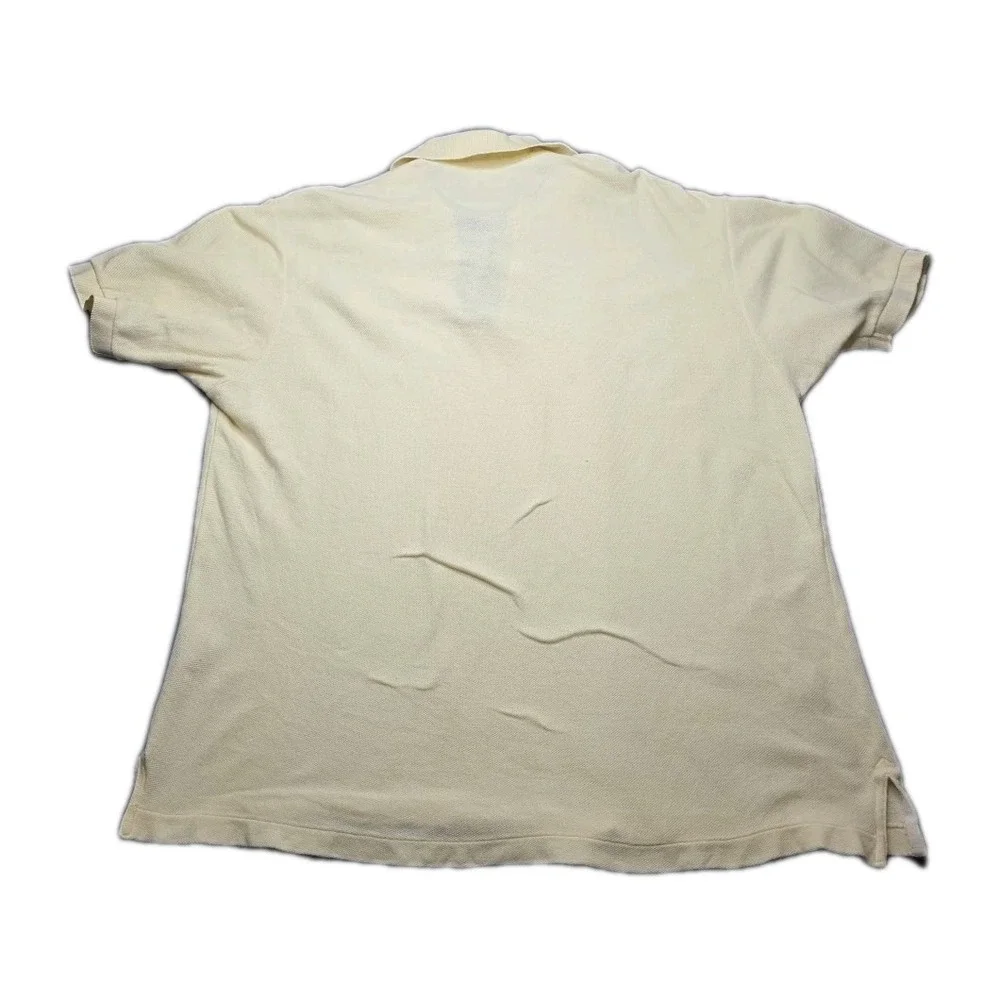 Vintage 90s Chaps Ralph Lauren Polo Shirt XL - Cream Pastel Yellow - Pique...